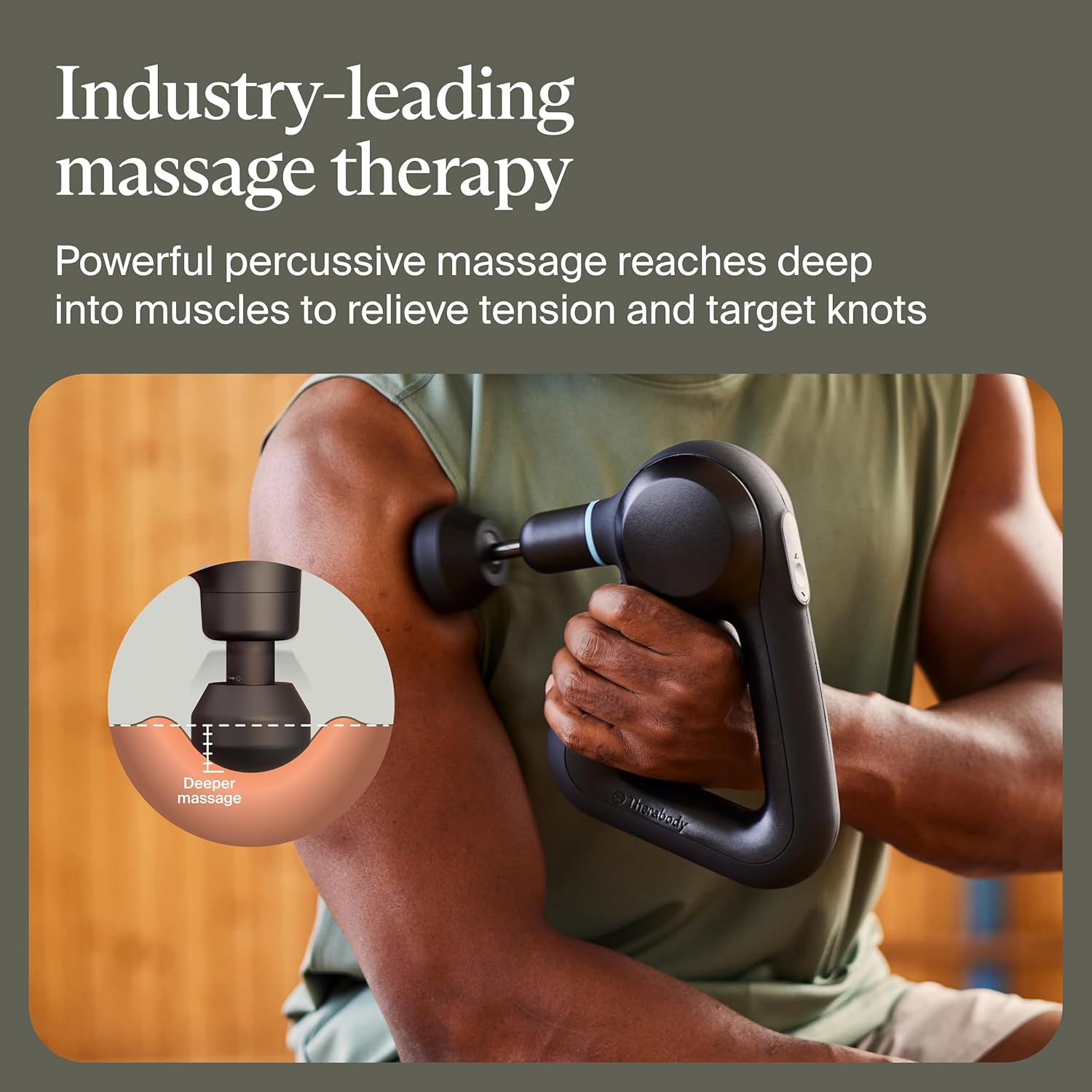 Theragun percussion massager recommended for athletes and golfers
