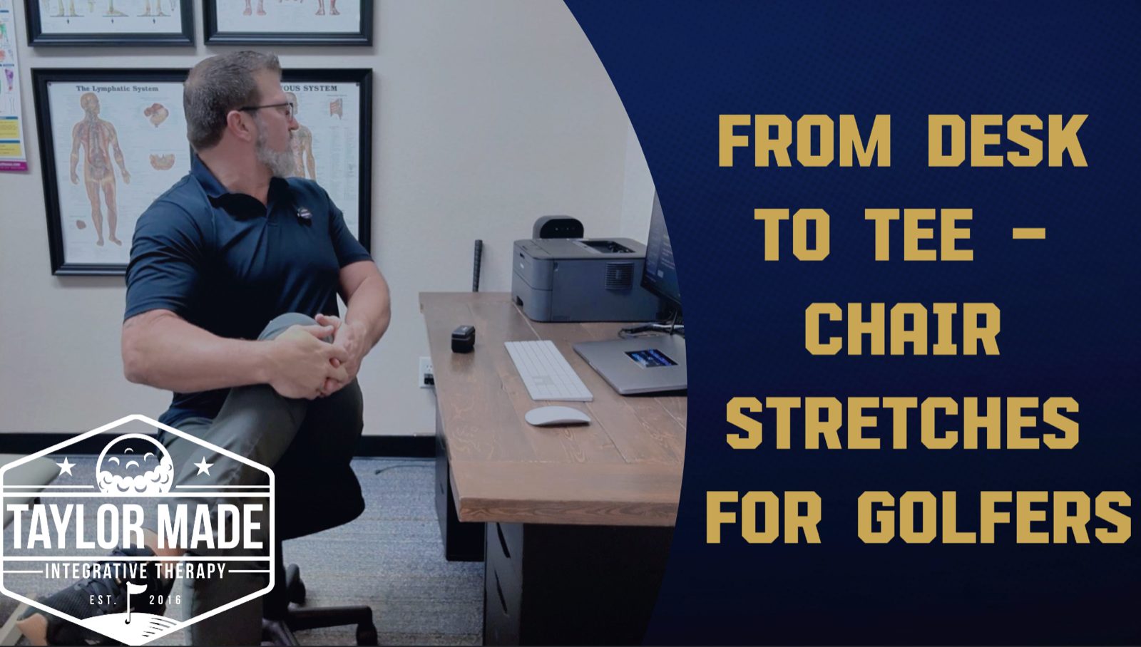Desk worker with poor posture that limits athletic performance