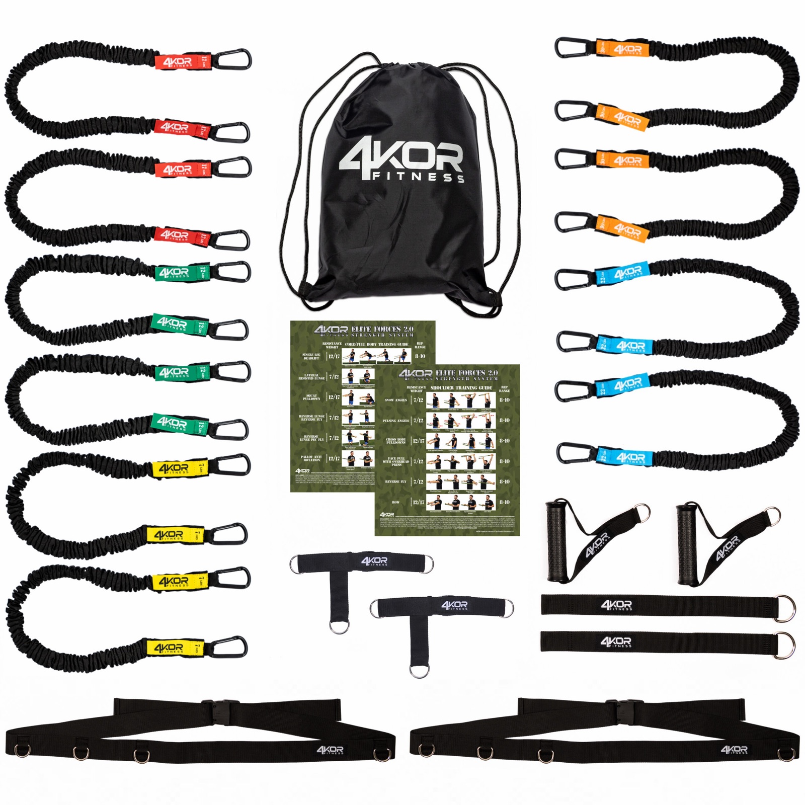 4KOR deluxe exercise band strength system